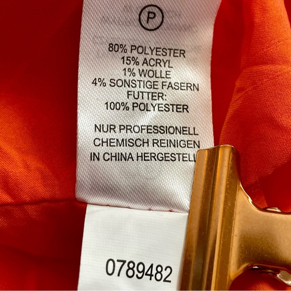 Rachel Zoe Vibrant Orange Tweed Blazer - Picture 8 of 8